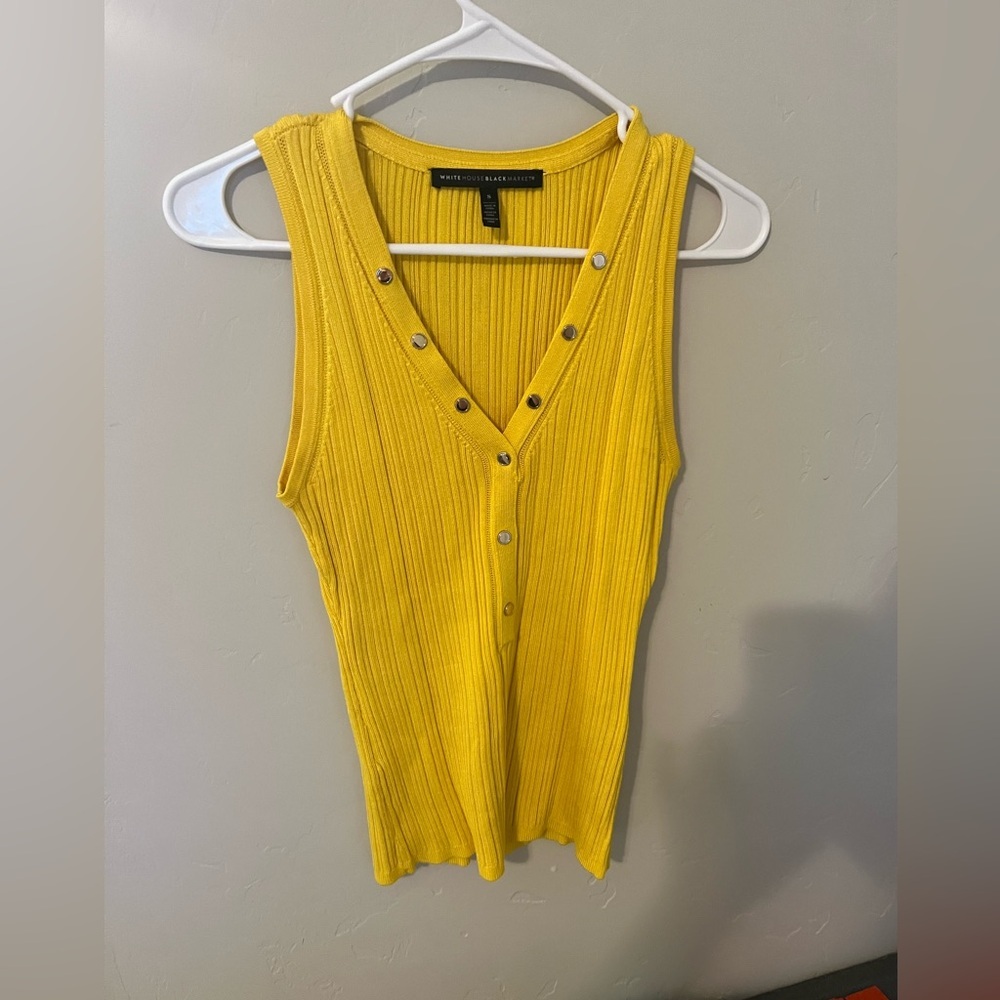 Beautiful yellow White House Black Market Blouse